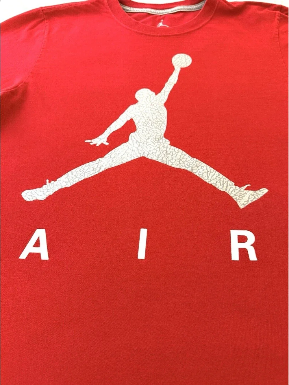 Jordan Air Jumpman Graphic T-Shirt Men’s Small Red 100% Cotton Short Sleeve